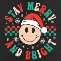 Stay Merry And Bright Retro Groovy Christmas Cool Comfort Performance Bucket Hat