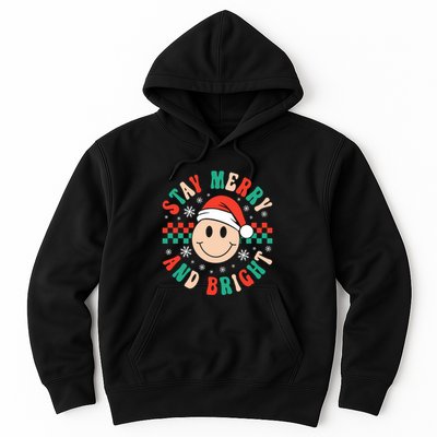 Stay Merry And Bright Retro Groovy Christmas Hoodie