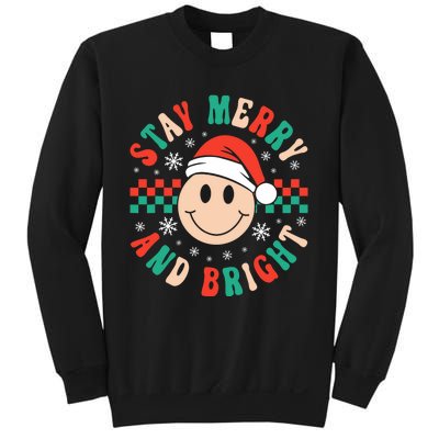 Stay Merry And Bright Retro Groovy Christmas Sweatshirt