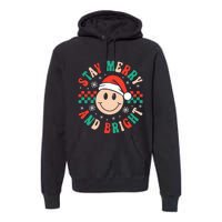 Stay Merry And Bright Retro Groovy Christmas Premium Hoodie