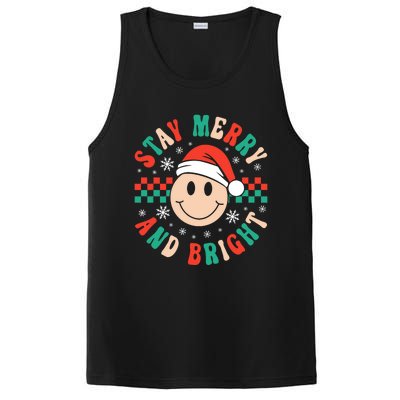 Stay Merry And Bright Retro Groovy Christmas PosiCharge Competitor Tank