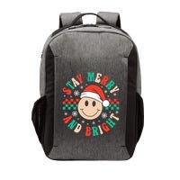 Stay Merry And Bright Retro Groovy Christmas Vector Backpack