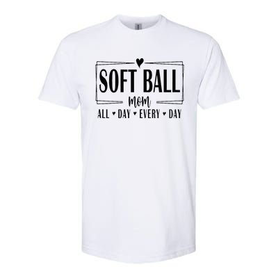 Softball Mom All Day Everyday Softball Mom Era Mothers Day Softstyle® CVC T-Shirt