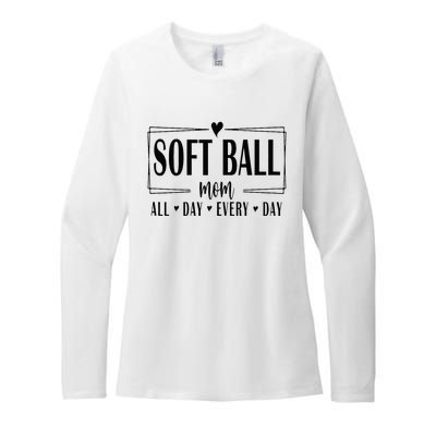 Softball Mom All Day Everyday Softball Mom Era Mothers Day Womens CVC Long Sleeve Shirt