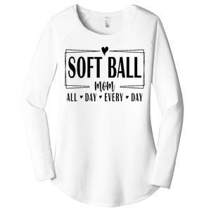 Softball Mom All Day Everyday Softball Mom Era Mothers Day Women's Perfect Tri Tunic Long Sleeve Shirt