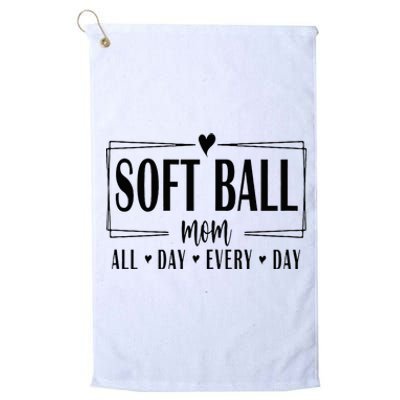 Softball Mom All Day Everyday Softball Mom Era Mothers Day Platinum Collection Golf Towel