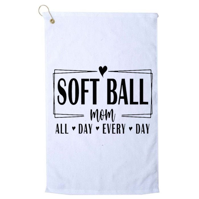 Softball Mom All Day Everyday Softball Mom Era Mothers Day Platinum Collection Golf Towel