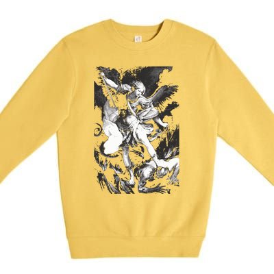 Saint Michael Archangel Angel Catholic Patron Gift Premium Crewneck Sweatshirt