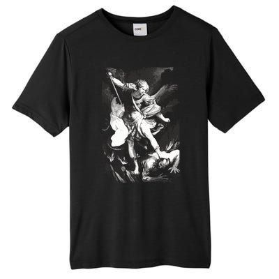 Saint Michael Archangel Angel Catholic Patron Gift Tall Fusion ChromaSoft Performance T-Shirt