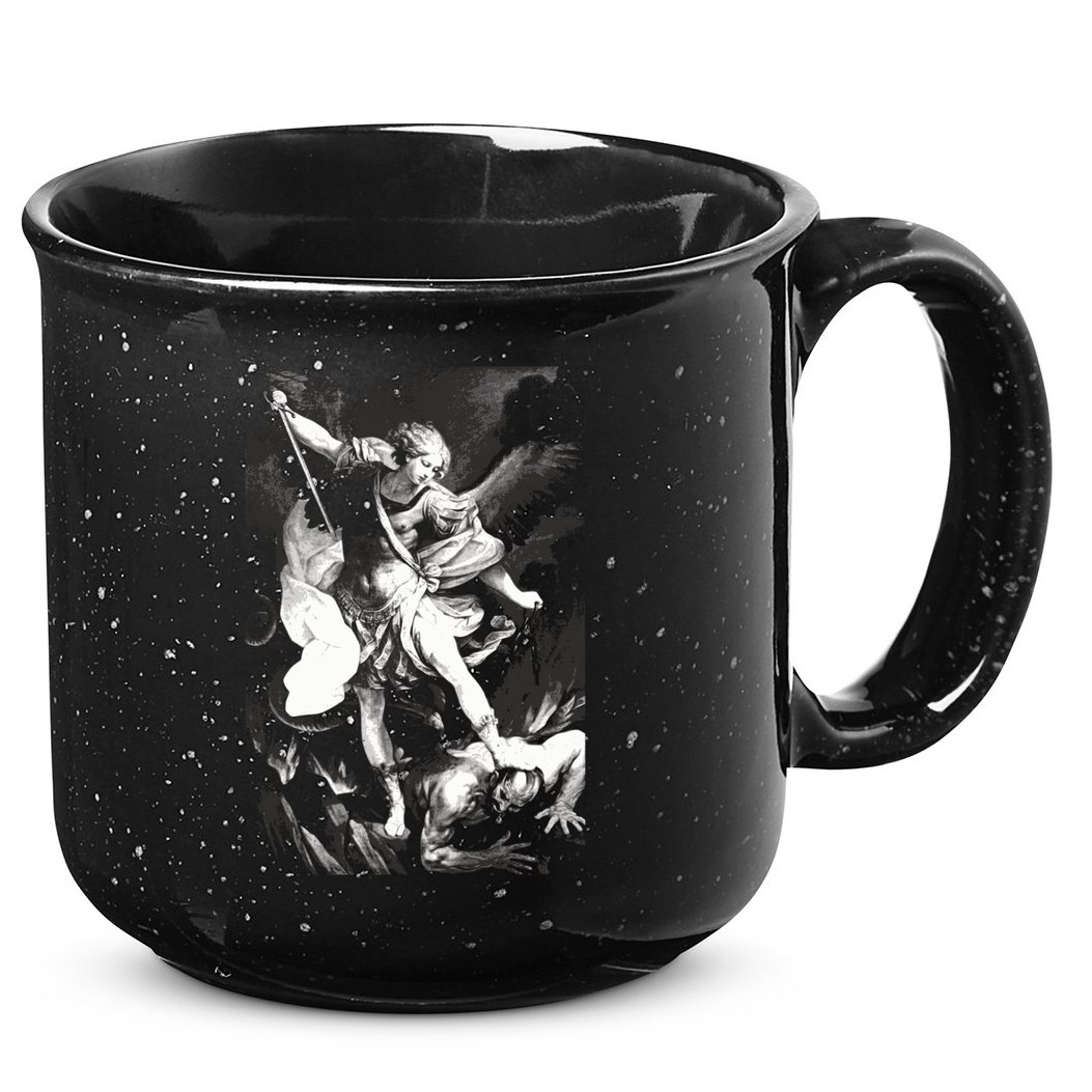 Saint Michael Archangel Angel Catholic Patron Gift 15oz Campfire Ceramic Mug