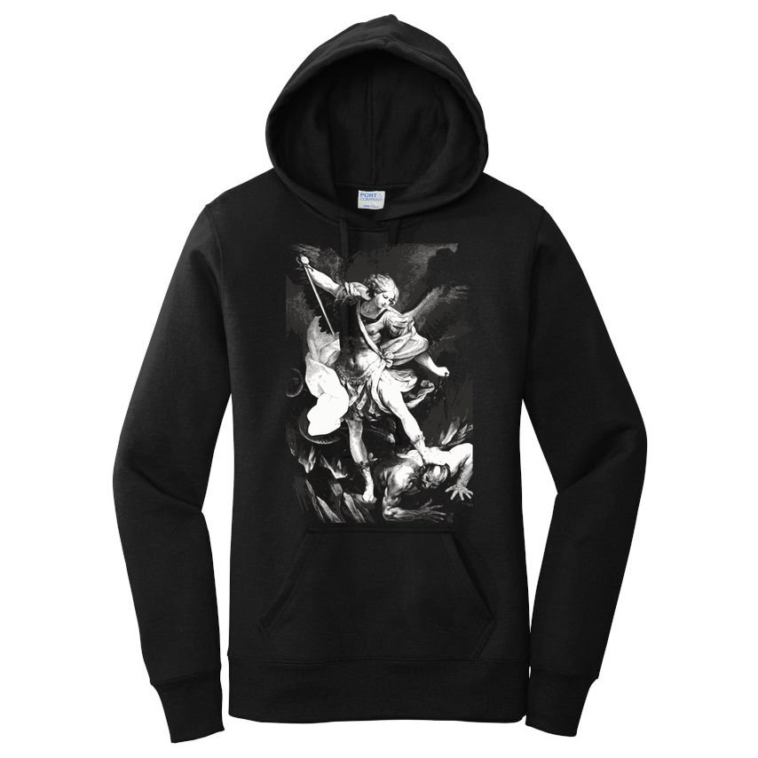 Saint Michael Archangel Angel Catholic Patron Gift Women's Pullover Hoodie