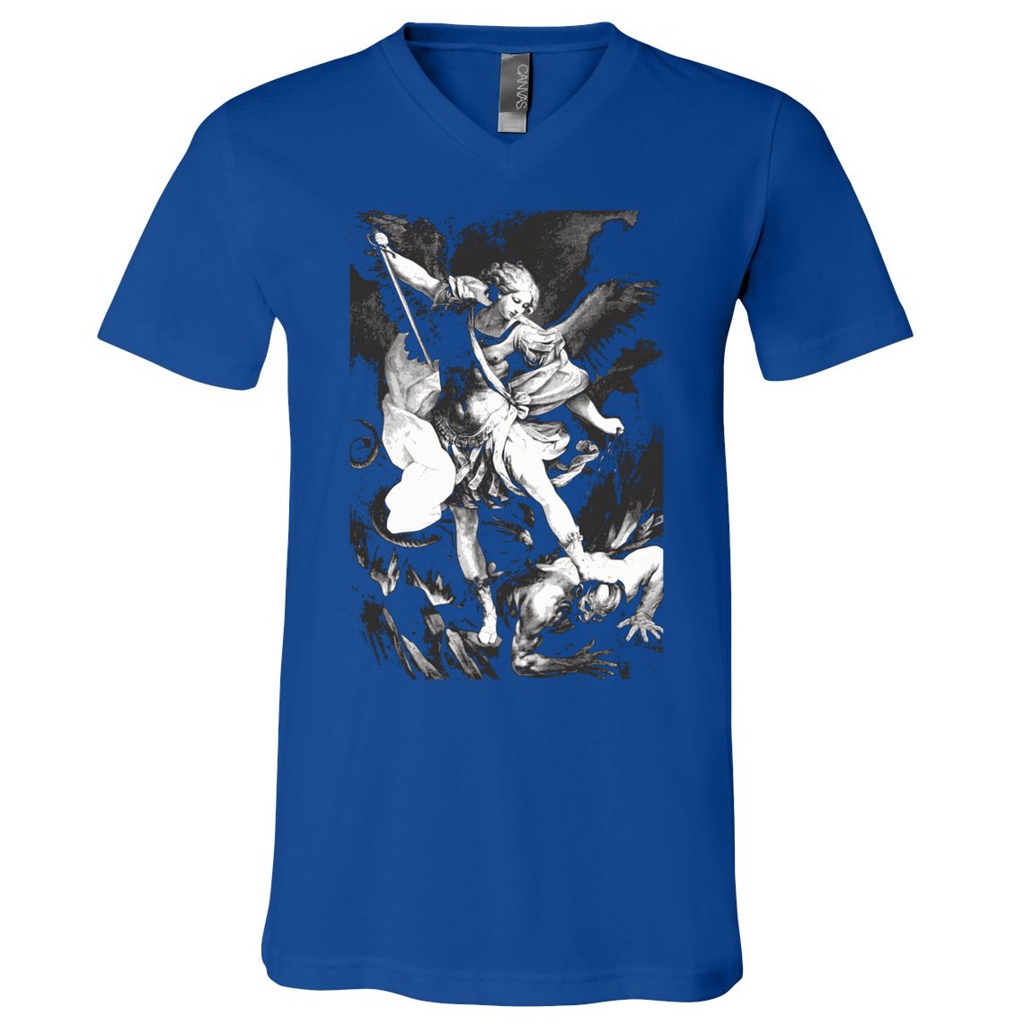 Saint Michael Archangel Angel Catholic Patron Gift V-Neck T-Shirt