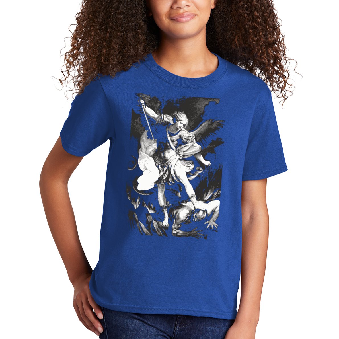 Saint Michael Archangel Angel Catholic Patron Gift Kids T-Shirt