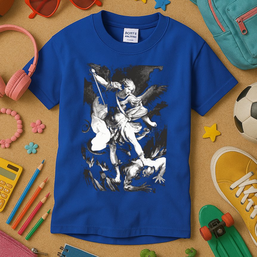 Saint Michael Archangel Angel Catholic Patron Gift Kids T-Shirt