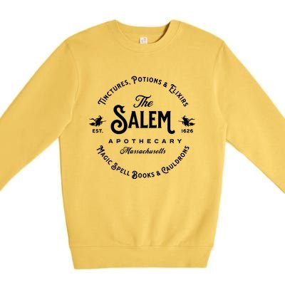 Salem Massachusetts Apothecary Vintage Salem Est 1626 Witch Great Gift Premium Crewneck Sweatshirt