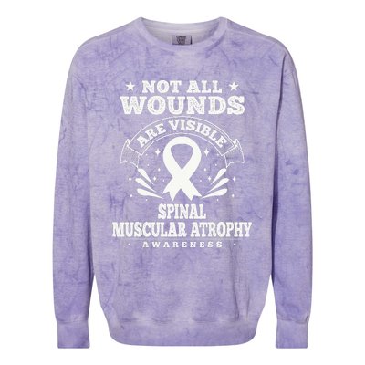 Spinal Muscular Atrophy Warriors SMA Awareness Colorblast Crewneck Sweatshirt