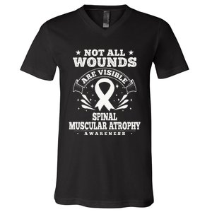 Spinal Muscular Atrophy Warriors SMA Awareness V-Neck T-Shirt