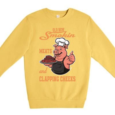 Smoking Meats And Clapping Cheeks Funny Premium Crewneck Sweatshirt