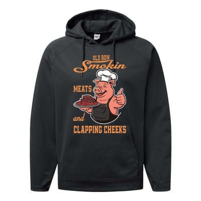 Smoking Meats And Clapping Cheeks Funny Performance Fleece Hoodie