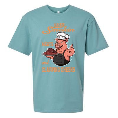 Smoking Meats And Clapping Cheeks Funny Sueded Cloud Jersey T-Shirt