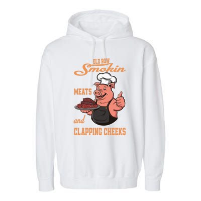 Smoking Meats And Clapping Cheeks Funny Garment-Dyed Fleece Hoodie