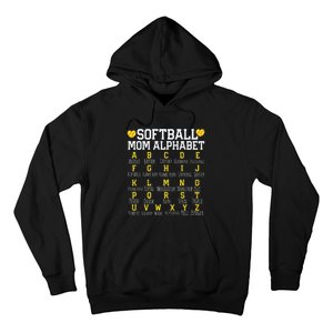 Softball Mom Alphabet Sporty Family Hoodie