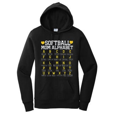 Softball Mom Alphabet Sporty Family Women's Pullover Hoodie