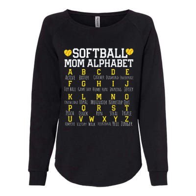 Softball Mom Alphabet Sporty Family Womens California Wash Sweatshirt