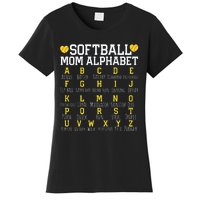 Softball Mom Alphabet Sporty Family Women's T-Shirt