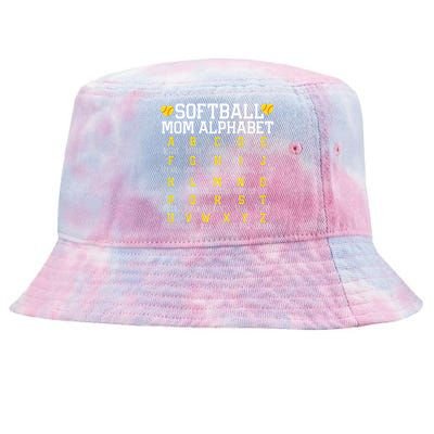 Softball Mom Alphabet Sporty Family Tie-Dyed Bucket Hat