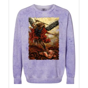 Saint Michael ArchAngel Painting Colorblast Crewneck Sweatshirt