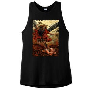 Saint Michael ArchAngel Painting Ladies PosiCharge Tri-Blend Wicking Tank