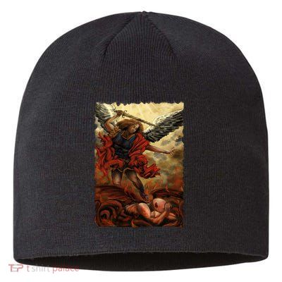 Saint Michael ArchAngel Painting Sustainable Beanie