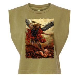 Saint Michael ArchAngel Painting Garment-Dyed Women's Muscle Tee