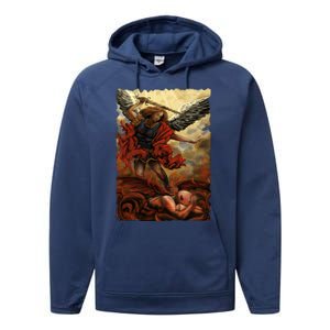 Saint Michael ArchAngel Painting Performance Fleece Hoodie