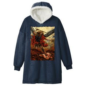 Saint Michael ArchAngel Painting Hooded Wearable Blanket