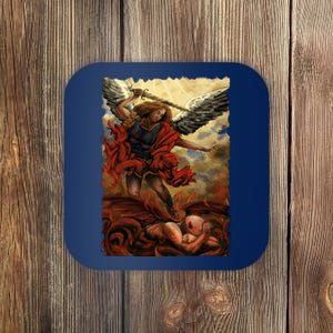 Saint Michael ArchAngel Painting Coaster