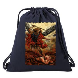 Saint Michael ArchAngel Painting Drawstring Bag