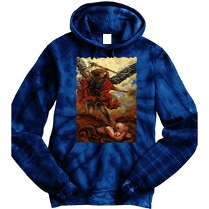 Saint Michael ArchAngel Painting Tie Dye Hoodie