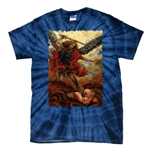 Saint Michael ArchAngel Painting Tie-Dye T-Shirt