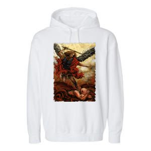 Saint Michael ArchAngel Painting Garment-Dyed Fleece Hoodie