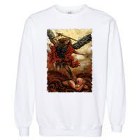 Saint Michael ArchAngel Painting Garment-Dyed Sweatshirt