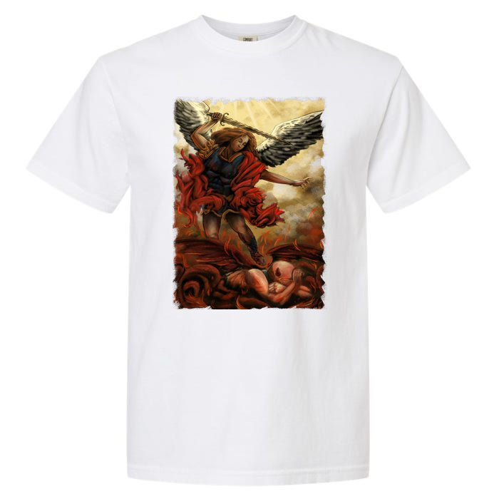 Saint Michael ArchAngel Painting Garment-Dyed Heavyweight T-Shirt