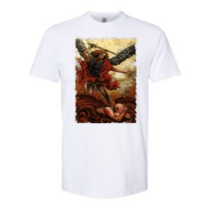 Saint Michael ArchAngel Painting Softstyle CVC T-Shirt