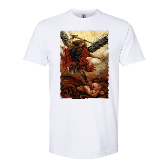 Saint Michael ArchAngel Painting Softstyle® CVC T-Shirt