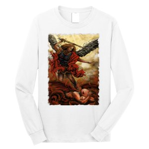 Saint Michael ArchAngel Painting Long Sleeve Shirt