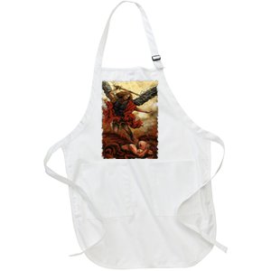 Saint Michael ArchAngel Painting Full-Length Apron With Pockets