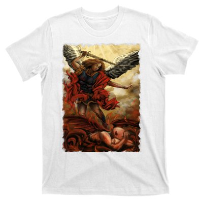 Saint Michael ArchAngel Painting T-Shirt