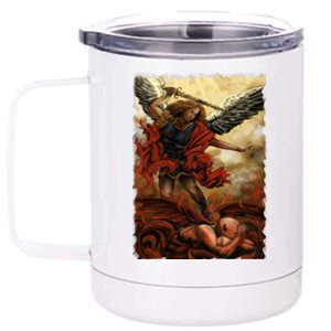 Saint Michael ArchAngel Painting 12 oz Stainless Steel Tumbler Cup