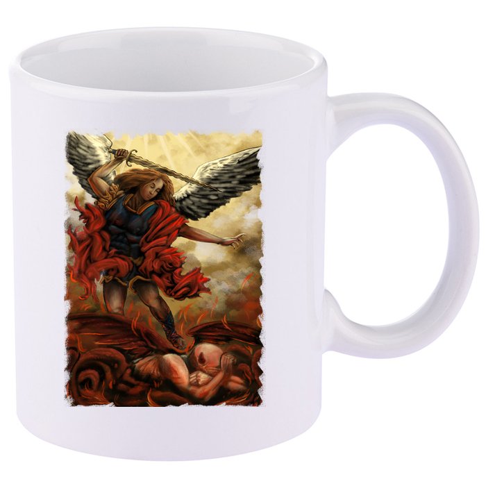 Saint Michael ArchAngel Painting 11oz C Handle Ceramic Mug